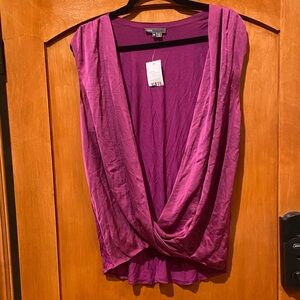 Vince Purple Drape Blouse